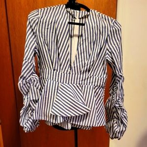 Peplum hem, stripped shirt, custom